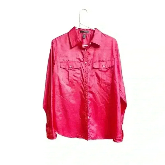 Lauren Ralph‎ Lauren Silk Button Down Shirt - Picture 1 of 6